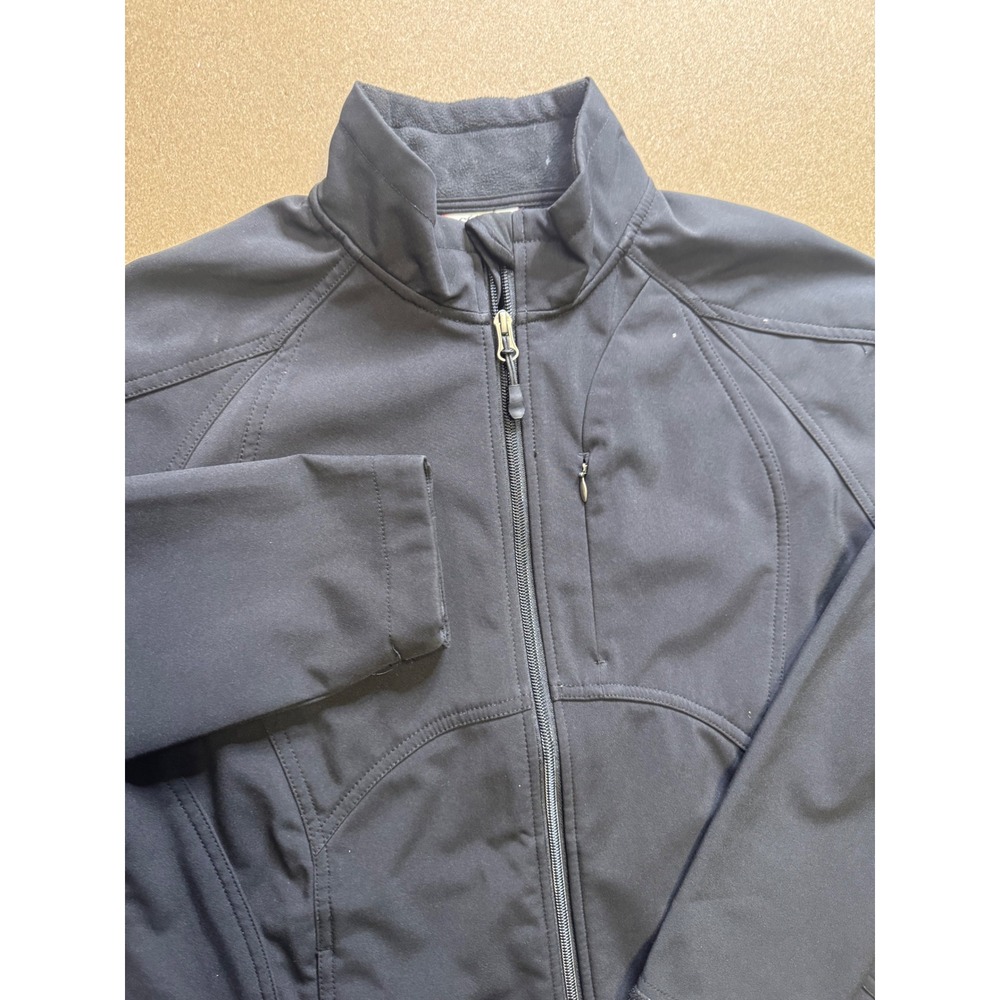 Double‎ Diamond Softshell Jacket Black Fleece Lined Zip Front Pockets Size M